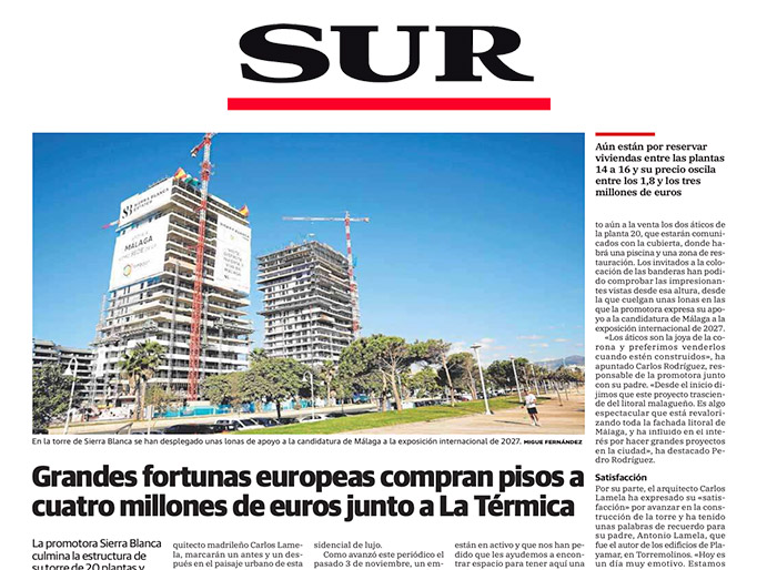 Europe's richest people buy flats for four million euros.